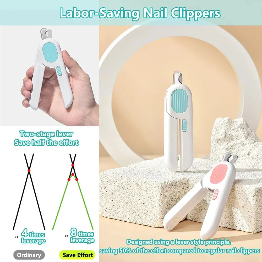 Dog And Cat Nail Clippers, Pet Nail Trimmers With LED Light, And Circular Cut-hole Cat Paw Cutter Dogs Nail Cutter Avoid Excessive Cutting - Bellarte Enchanté Dog And Cat Nail Clippers, Pet Nail Trimmers With LED Light, And Circular Cut-hole Cat Paw Cutter Dogs Nail Cutter Avoid Excessive Cutting